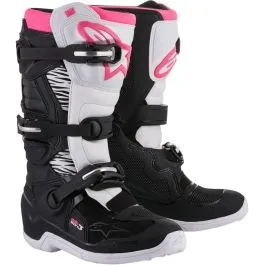ALPINESTARS 2013218-130-7 WOMENS STELLA TECH 3 OFFROAD BOOTS BLACK/WHITE/PINK 7