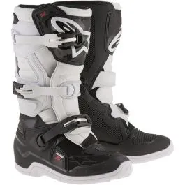 ALPINESTARS 2015017-12-6 YOUTH TECH 7S OFFROAD BOOTS BLACK/WHITE 6