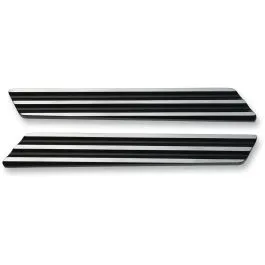 JOKER MACHINE 04-501-2 LATCH INSERTS SADDLEBAG FIINNED BLACK-SILVER