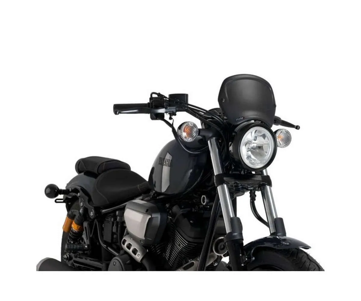 Carenatura Frontale Puig Yamaha Xv 950 Racer 2016 > 2017 Nero Opaco-3812J-405015