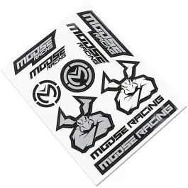 MOOSE RACING 4320-2205 DECAL S2 MOOS RACIN BK/SV