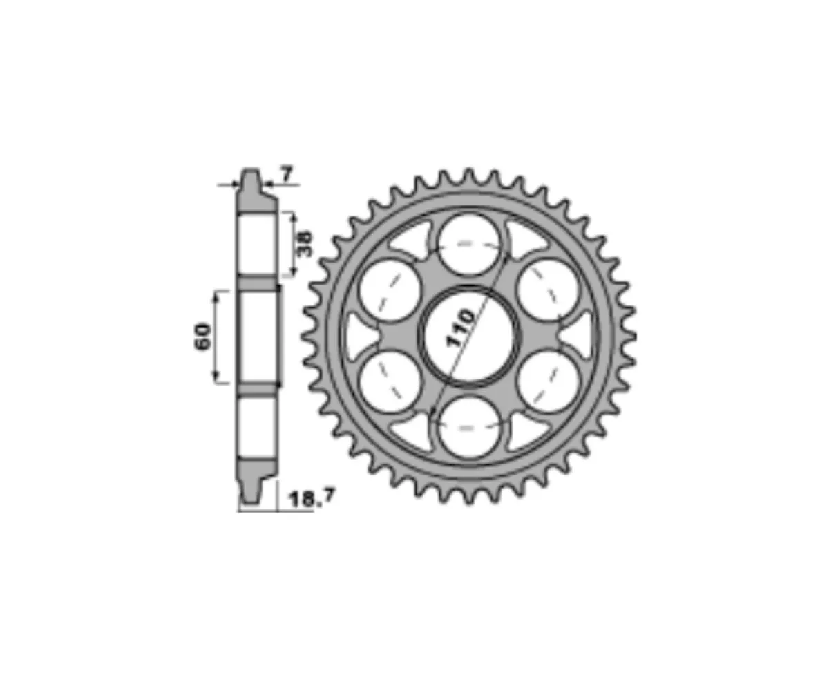 4639 41 C45t Corona Pbr Passo 525 - 41 Denti Per Ducati Panigale V4 / V4s 2018 > 2024.-4639-41-C45T-415438