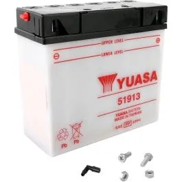 YUASA 51913(DC) BATTERY YUMICRON 12V 186 MM X 82 MM X 171 MM CONVENTIONAL LEAD ACID REPLACEMENT CLEAR