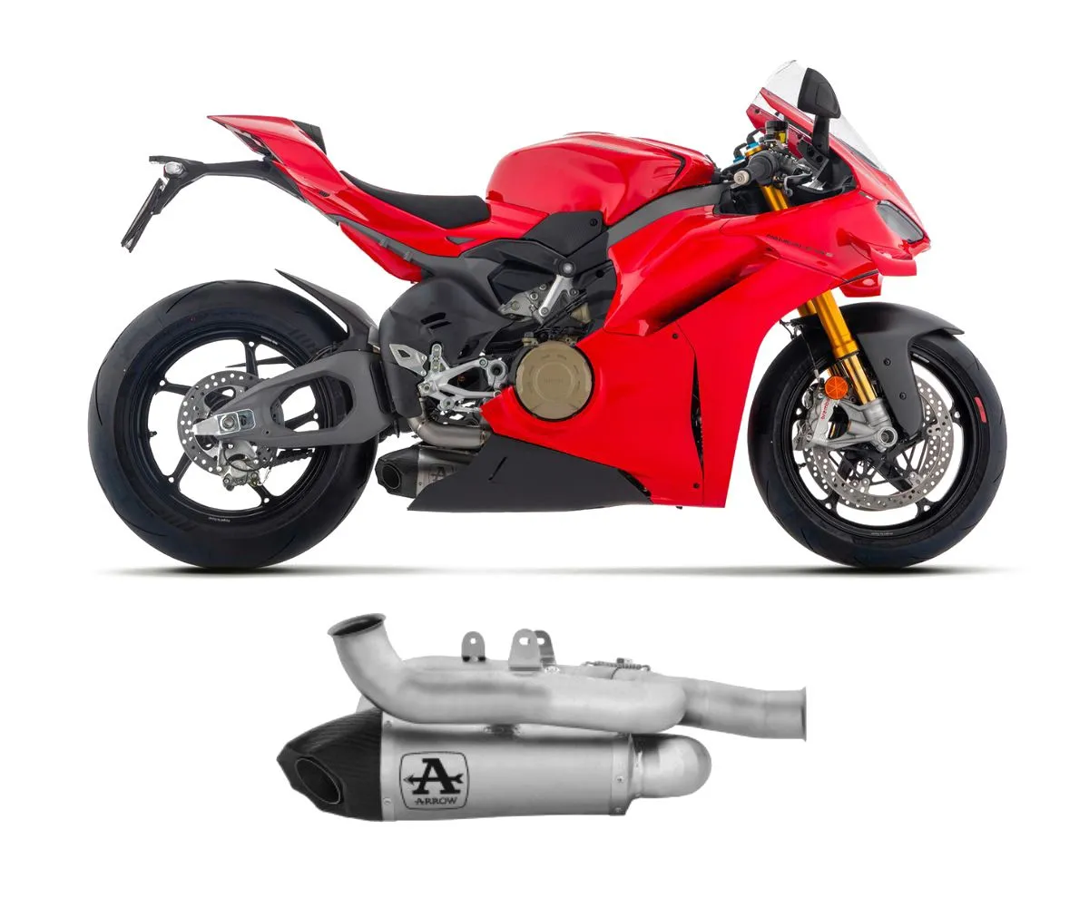 Scarico Semi-completo Works Arrow Titanio Con Fondello Carby Per Ducati Panigale V4 2025-71163PK-415554