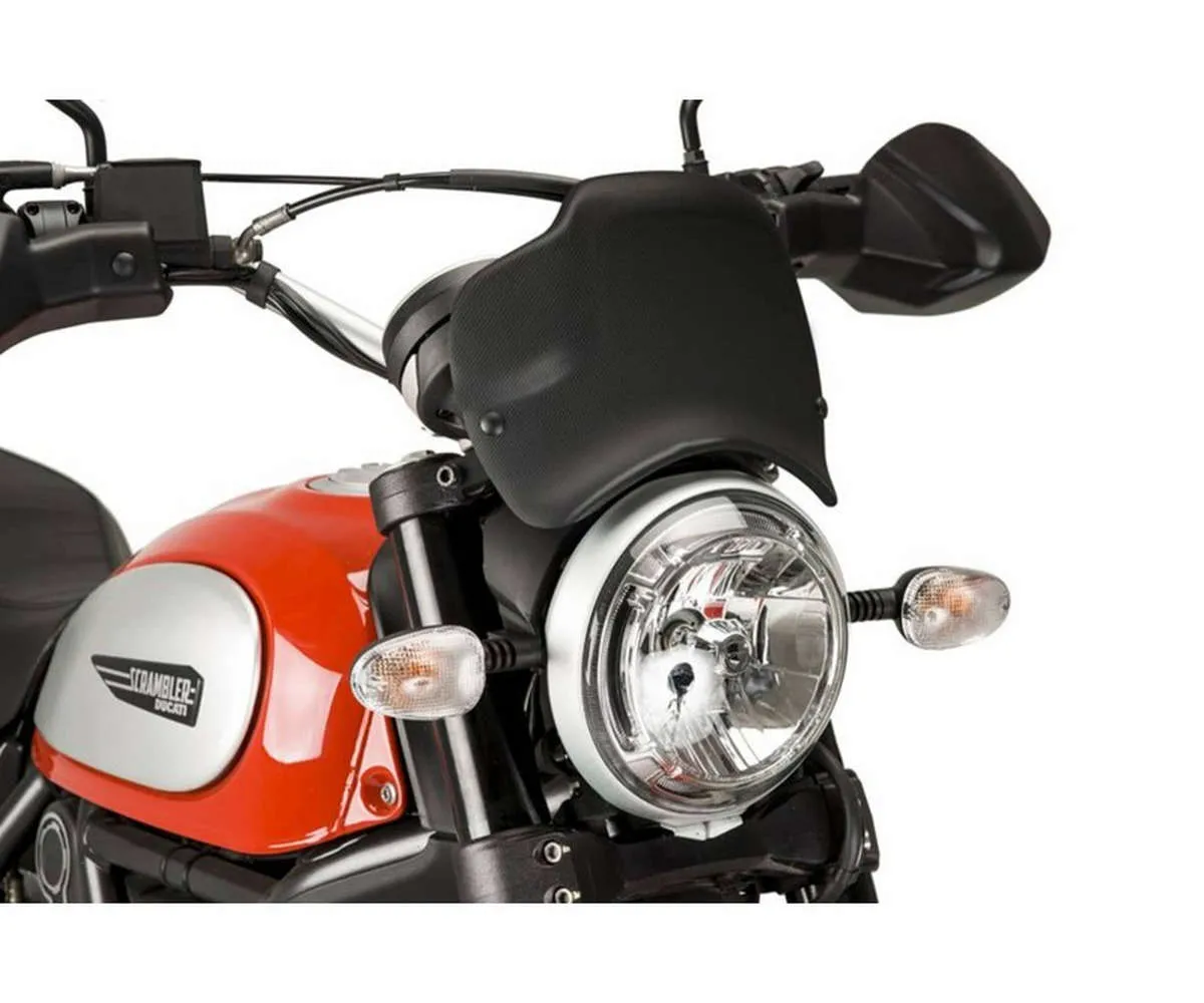 Carenatura Frontale Puig Ducati Scrambler Icon Dark 2020 > 2023 Carbon Look-9177C-404866