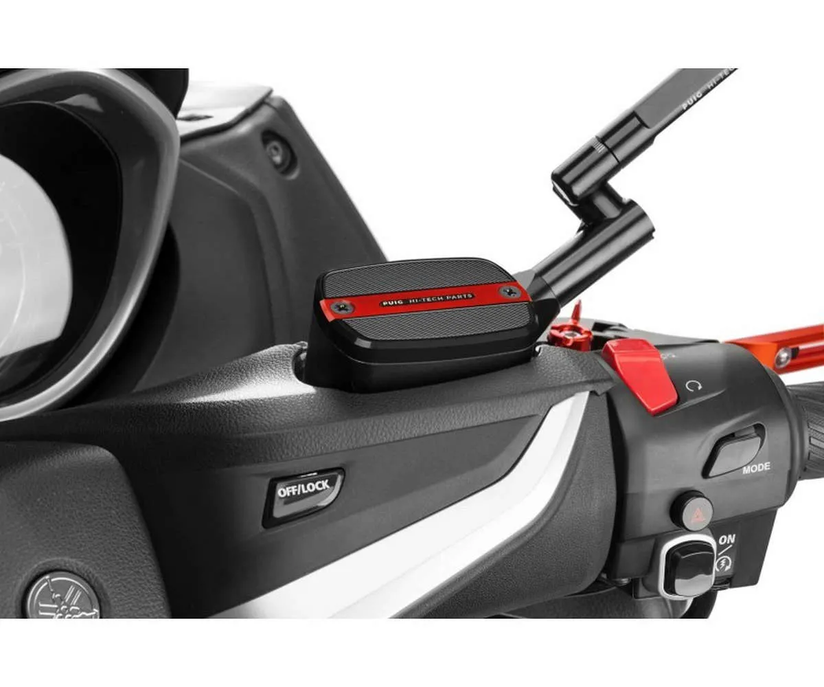 Tappo Puig Serbatoio Anteriore Per Fluido Freno Anteriore/posteriore Yamaha T-max 500 2008 > 2011 Rosso-9269R-406374