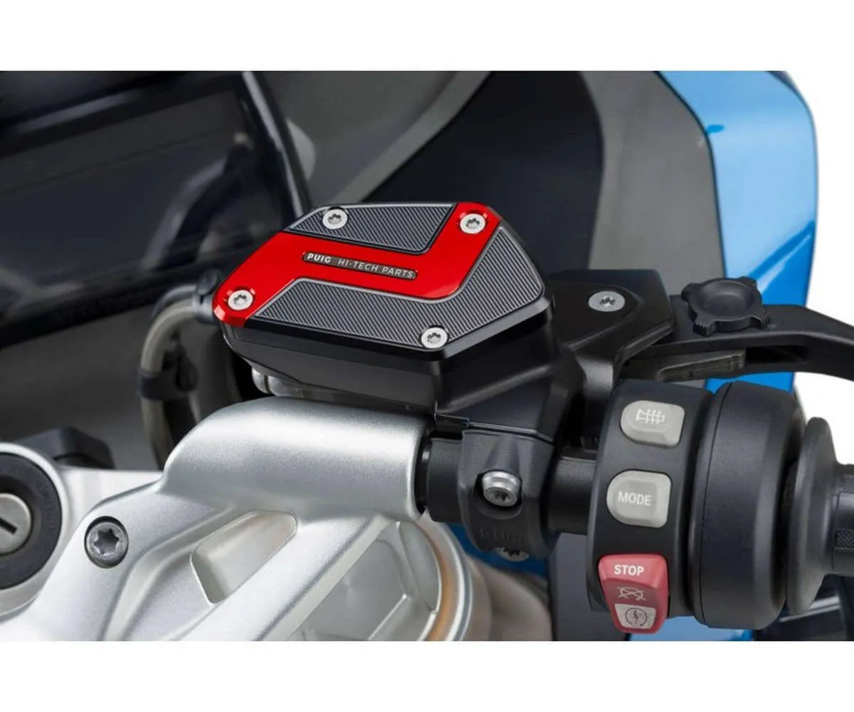 Tappo Puig Serbatoio Anteriore Per Fluido Freno Bmw R Nine T 2014 > 2016 Rosso-telaio 0a6-0a16-9273R-406417