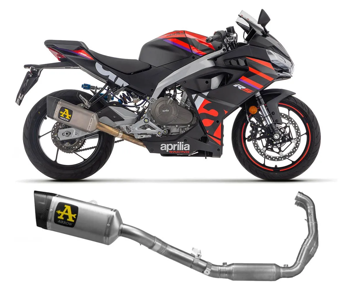 Impianto Scarico Completo Omologato Arrow Pista Titanio Fondello In Carbonio Aprilia Rs 457 2024-71968PT-403638