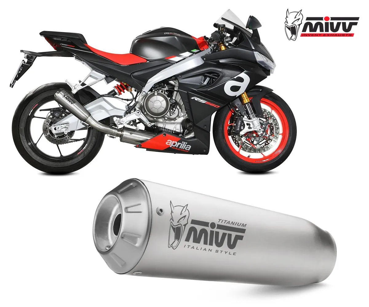 Scarico Completo Inox Mivv X-m1 Titanio Alto Per Aprilia Rs 660 2020 > 2024-A.013.LC4T-249461