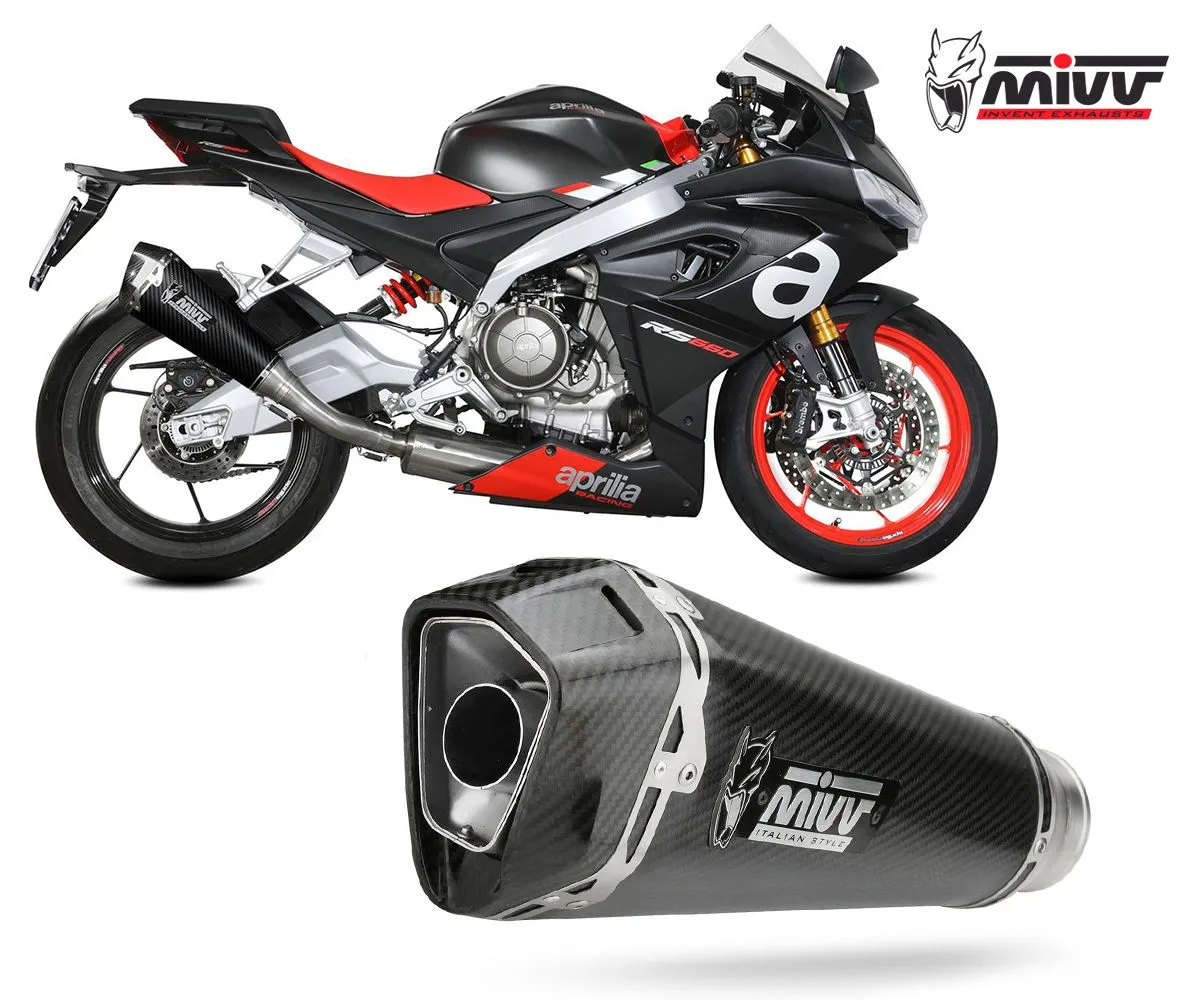 Scarico Completo Inox Mivv Delta Race Carbonio Alto Per Aprilia Rs 660 2020 > 2024-A.013.LDRC-249460