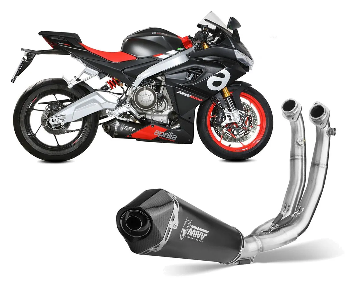 Scarico Completo Inox Mivv Delta Race Black Inox Nero Per Aprilia Rs 660 2020 > 2024-A.014.LDRB-249459