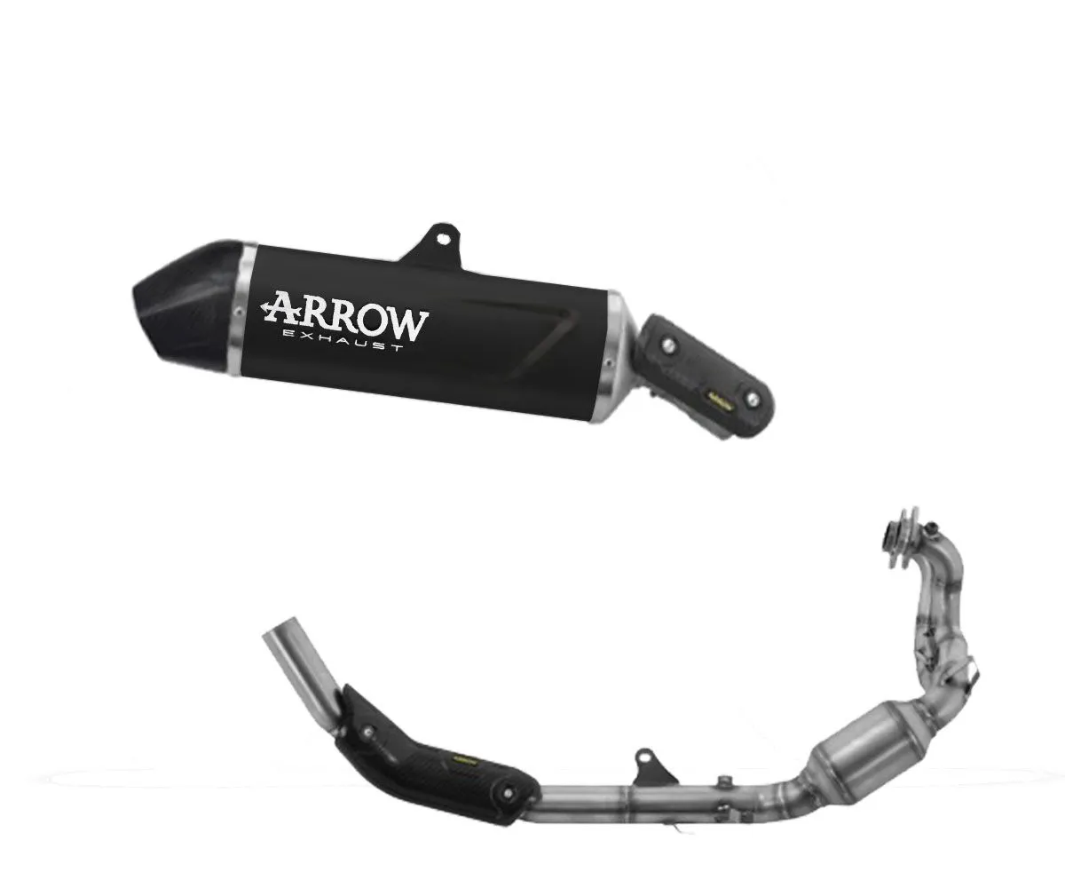 Scarico Completo Arrow Indy Race Evo Alluminio Dark Per Aprilia Tuareg 660 2025-72646AKN--72202PD-424954