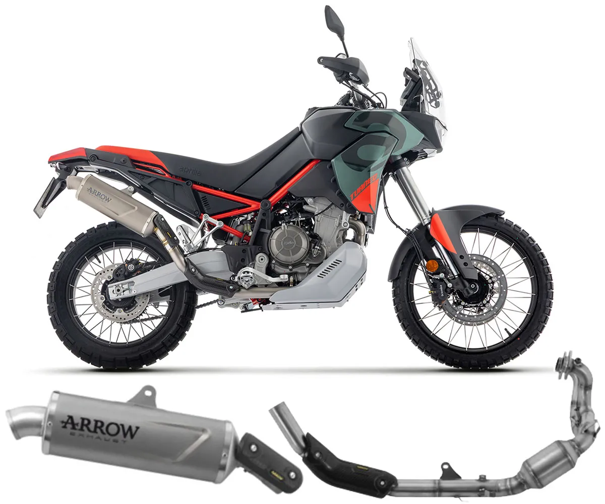 Scarico Completo Arrow Indy Race Evo In Titanio Fondello In Acciaio Per Aprilia Tuareg 660 2025-72663PO--72202PD-424955