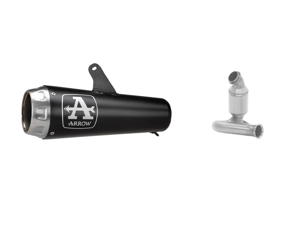 Terminale Di Scarico + Racc Arrow Pro Race Nichrom Nero Cf Moto 800 Nk 2023 > 2025-71719MI--71995PRN-424988