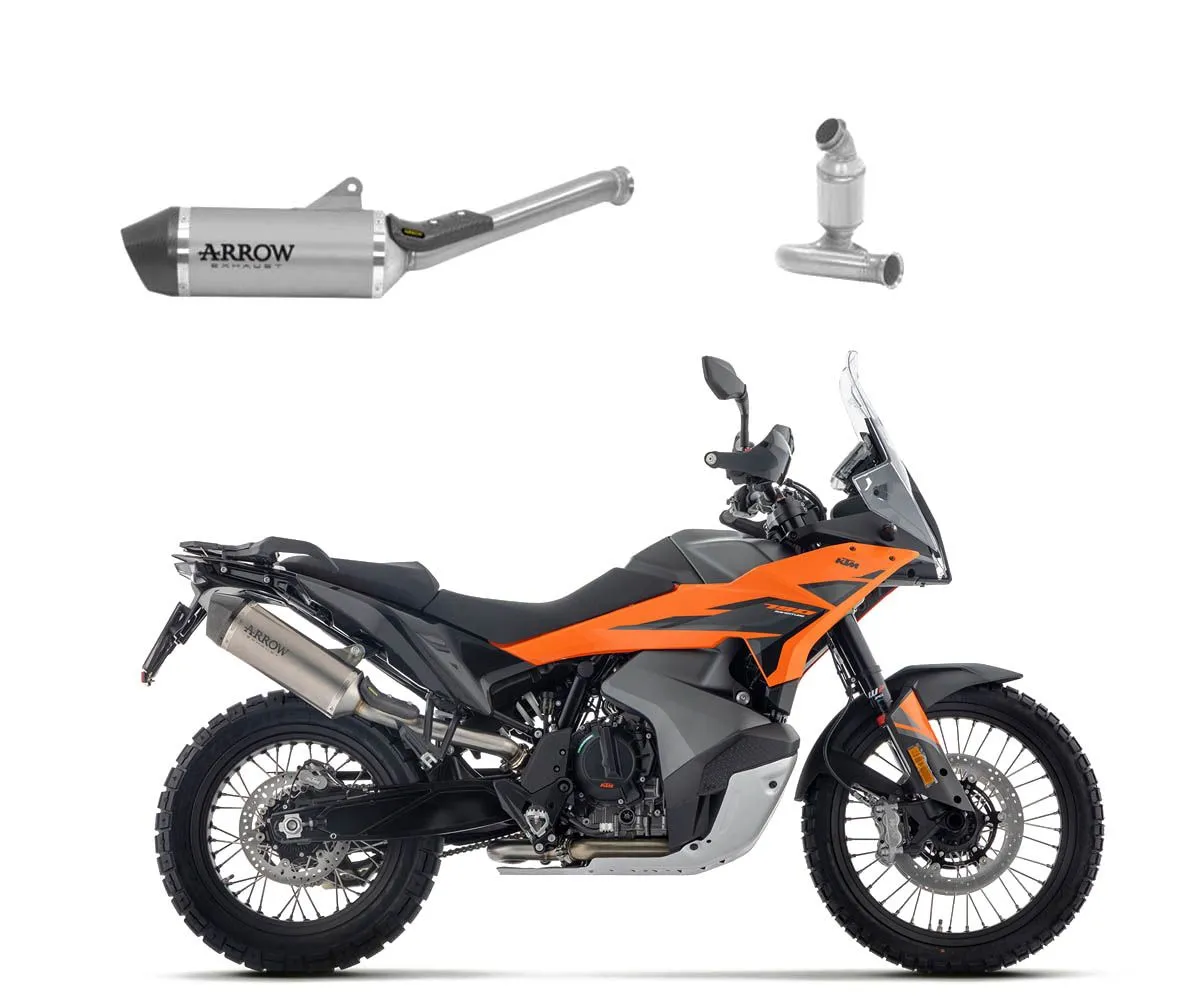 Scarico Completo Arrow Race-tech Titanio Fondello Carbonio Ktm 790 Adventure 2024.-71990PK--71719MIR-424264