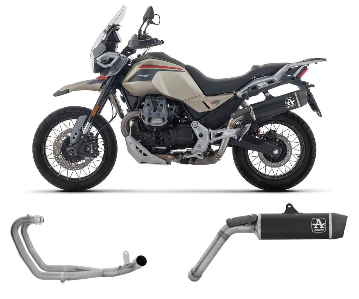 Terminale Arrow Indy Race Alluminio Dark+collettori No Uso Stradale Moto Guzzi V85 Tt 2025-71998AKN--71803MI-425198