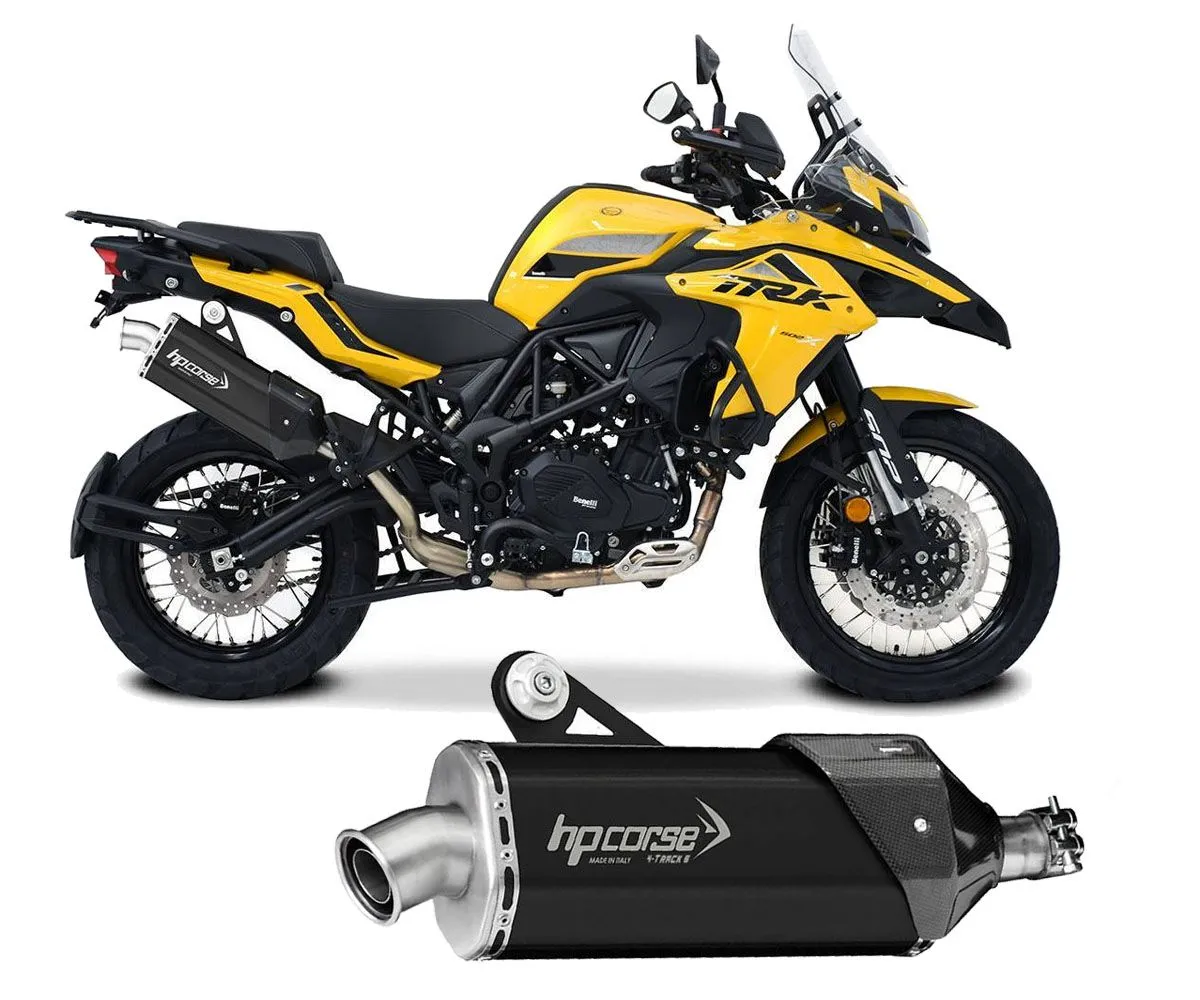 Terminale Scarico Hpcorse 4track S Acciaio Inox Nero Benelli Trk 502 X 2021 > 2024-BE502X4TRS350C-AB-414847