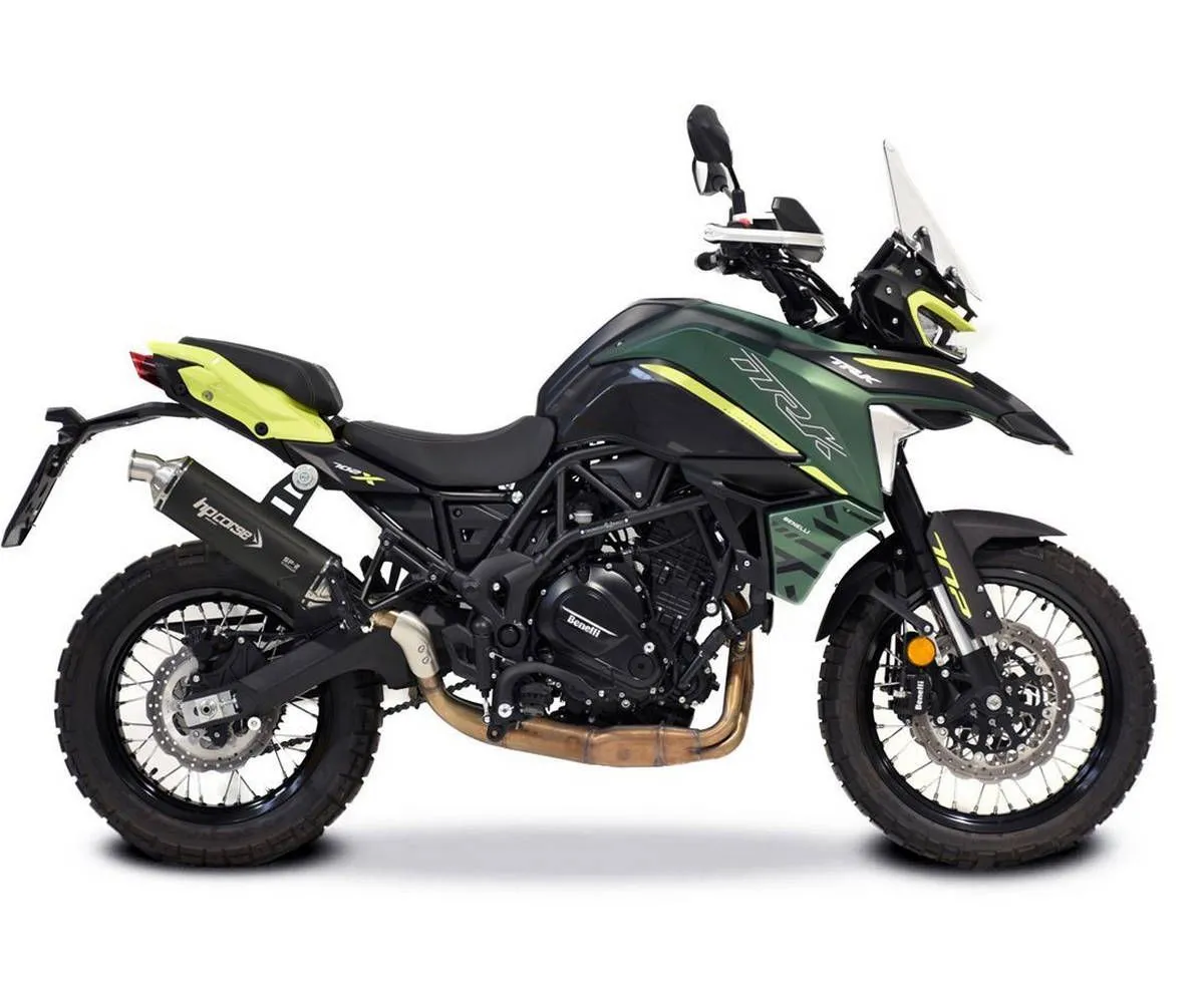 Terminale Scarico Hp Corse Sp-2 Titanio Nero Per Benelli Trk 702 / X 2023 > 2024.-BE702XSP2C-AB-424375