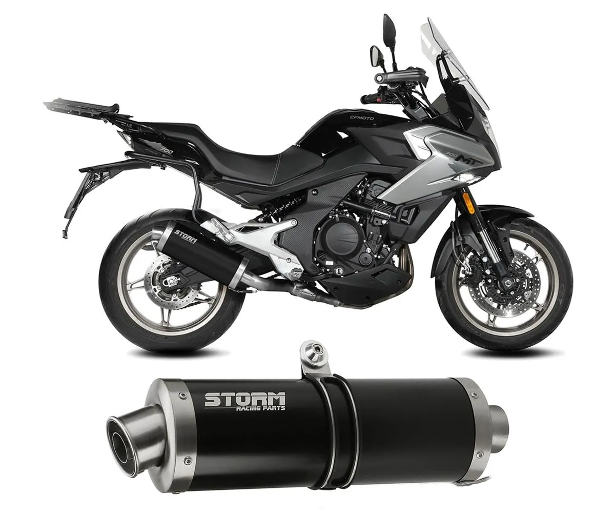 Scarico Storm By Mivv Oval Acciaio Inox Nero Per Cf Moto Mt 700 2024-74.CF.002.LX2B-415873