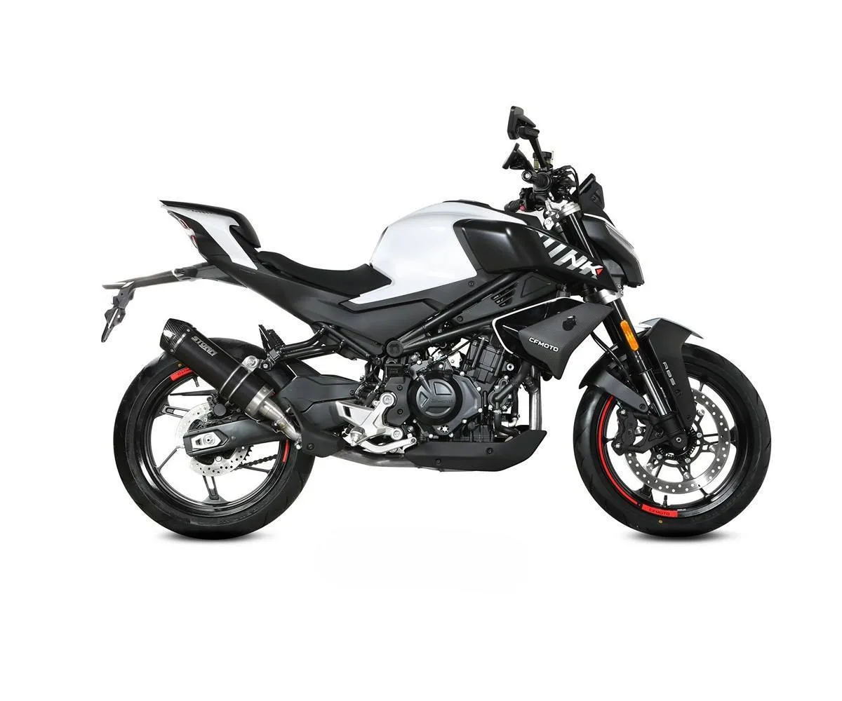Scarico Storm By Mivv Gp Nero Acciaio Inox Con Coppa In Carbonio Per Cf Moto 450 Nk 2021 > 2024-74.CF.004.LXSBC-416295