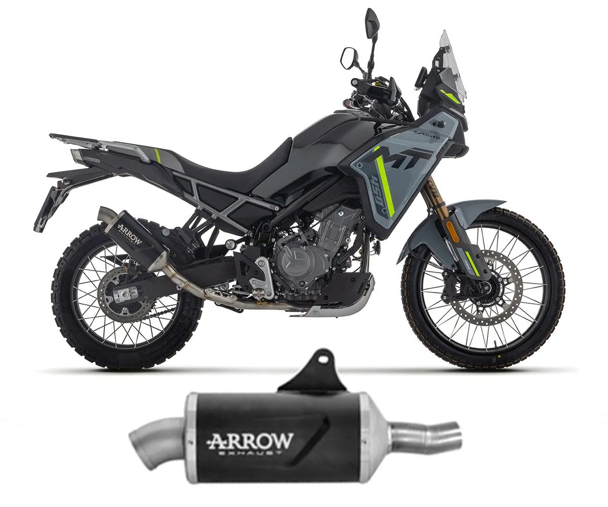 Terminale Di Scarico Arrow Indy Race Evo In Alluminio Dark Fondello In Acciaio Per Cf Moto 450 Mt 2025-72659AON-424926