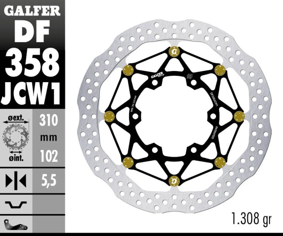 Galfer Disco Freno Anteriore Wave Floatech Racing 310x5.5mm Suzuki Gsx R 1000 2009 > 2011-DF358JCW1G03-392479
