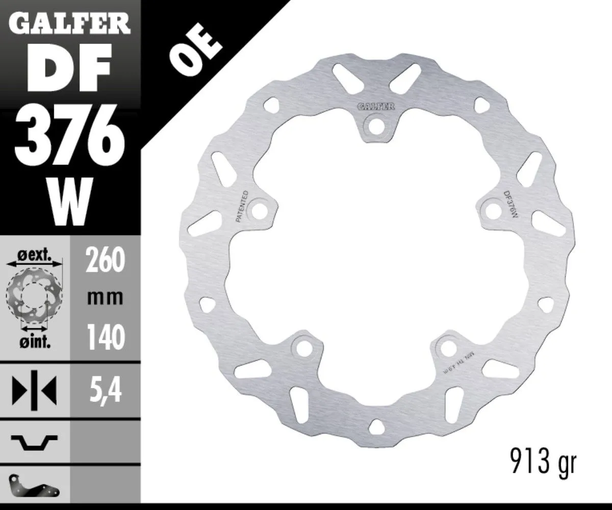 Galfer Disco Freno Posteriore Wave Fixed 260x5.4mm Suzuki Gsx 1300 R Hayabusa 2021 > 2024-DF376W-392492