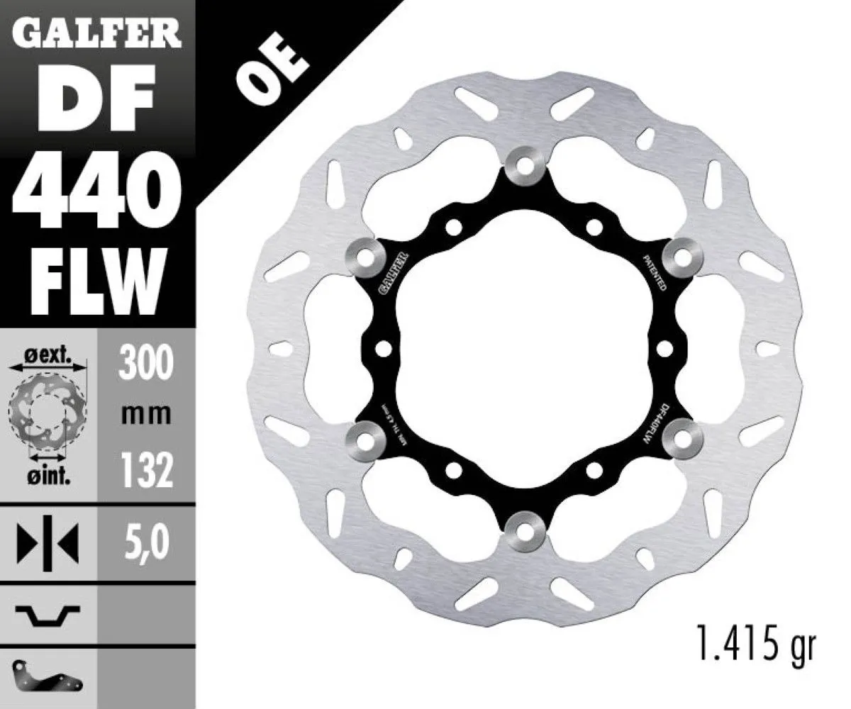 Galfer Disco Freno Anteriore Wave Floating (c. Steel) 300x5mm Yamaha Xvs 950 2013-DF440FLW-392493