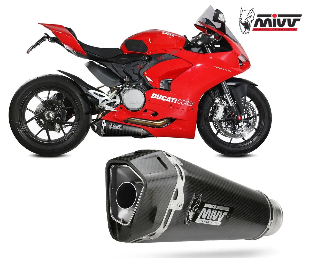 Terminale Di Scarico Slip-on Mivv Delta Race Carbonio Per Ducati Panigale V2 2020 > 2022-D.046.LDRC-249466