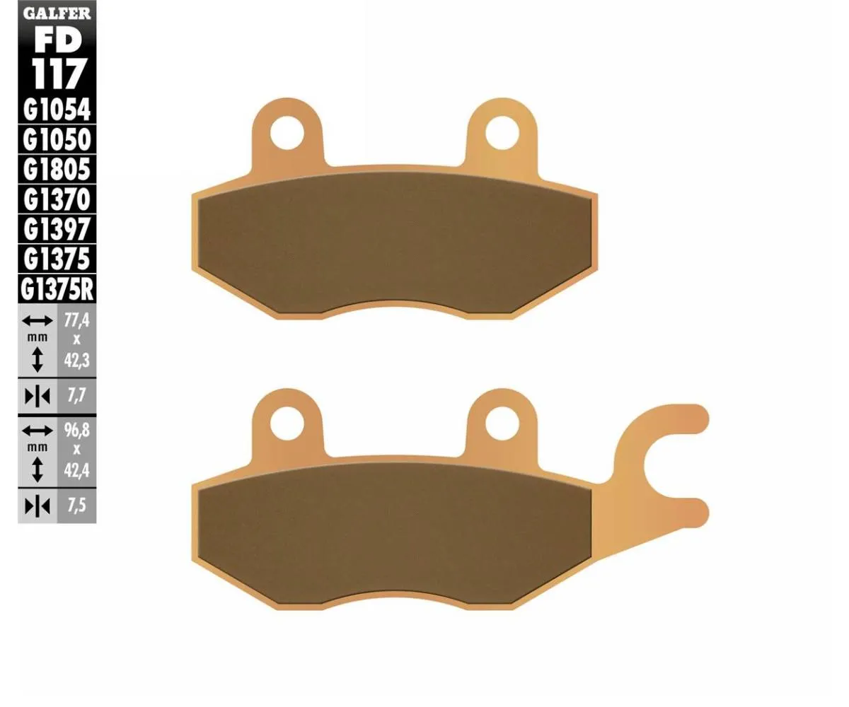 Galfer Pastiglie Freno Anteriore Kawasaki Ninja 125 2019 > 2022 Fd117-FD117G1370-394179