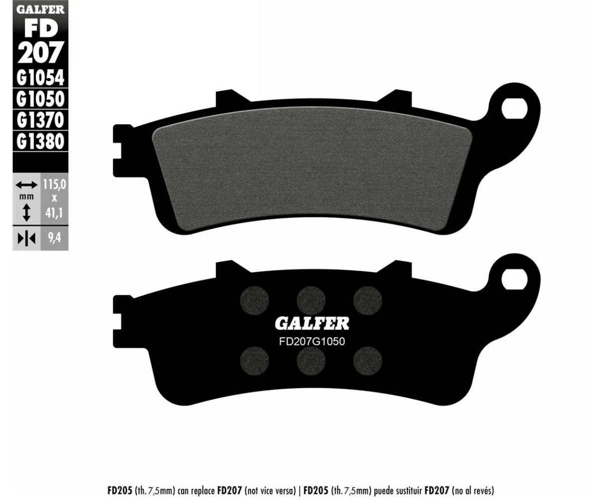 Galfer Pastiglie Freno Anteriore Honda Pantheon 125 2003 > 2008 Fd207-FD207G1050-394266