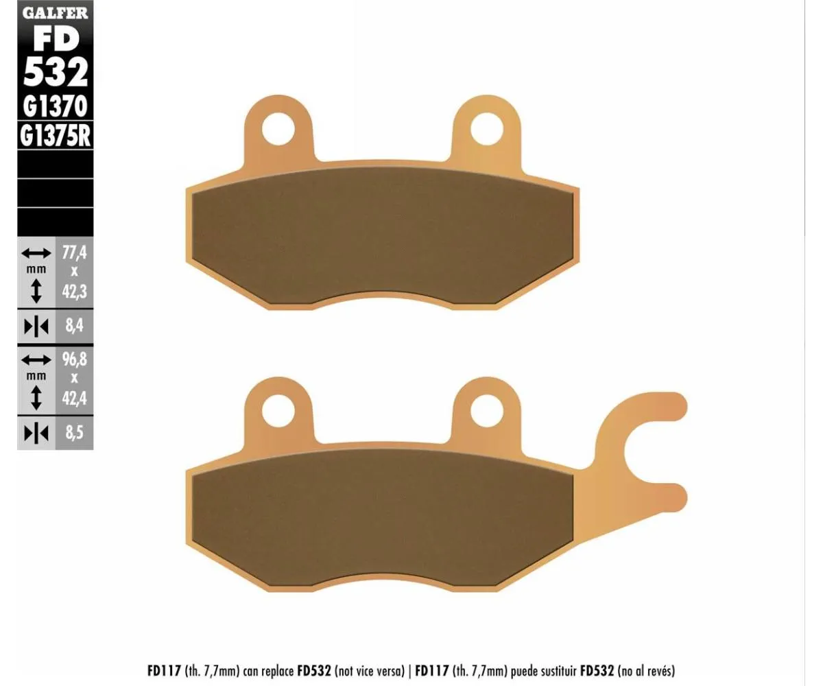 Galfer Pastiglie Freno Anteriore Kawasaki Ninja 500 2024 Fd532-FD532G1370-394217