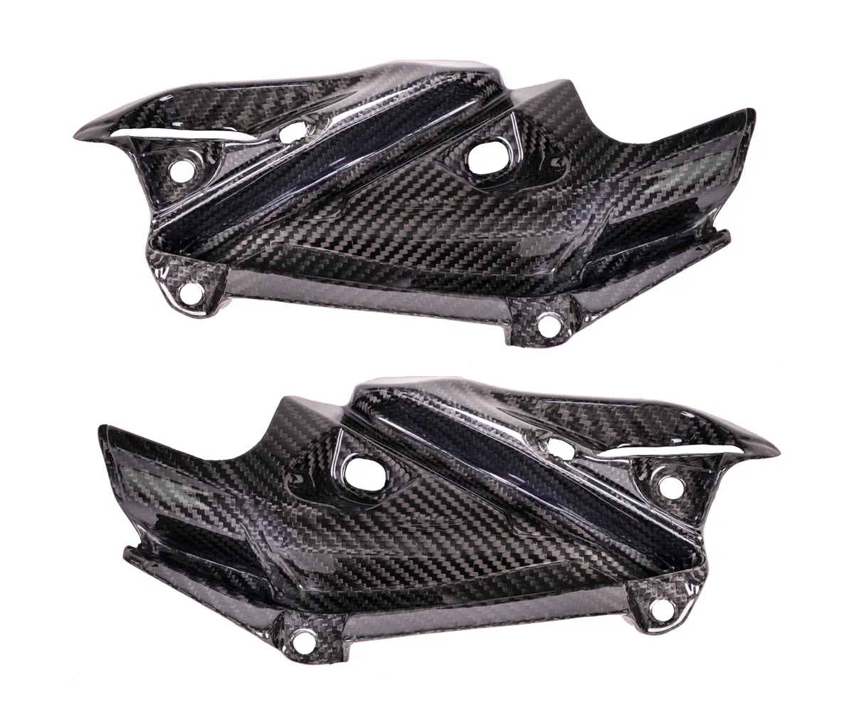Fiancate Laterali In Carbonio Twill Glossy Genial Motor Per Kawasaki Z900 2017 > 2019-GMC-1000547-TG-413464