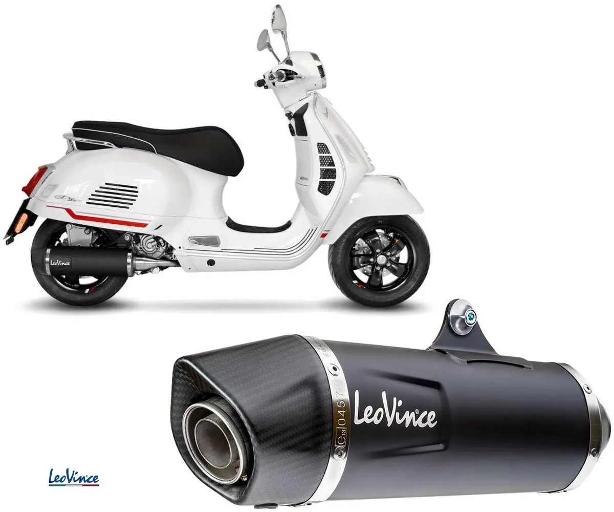 Impianto Completo Leovince Acciaio Inox Nero 1/1 Piaggio Vespa Gts 300 Hpe Racing Sixties 2021 > 2023-14071-249572