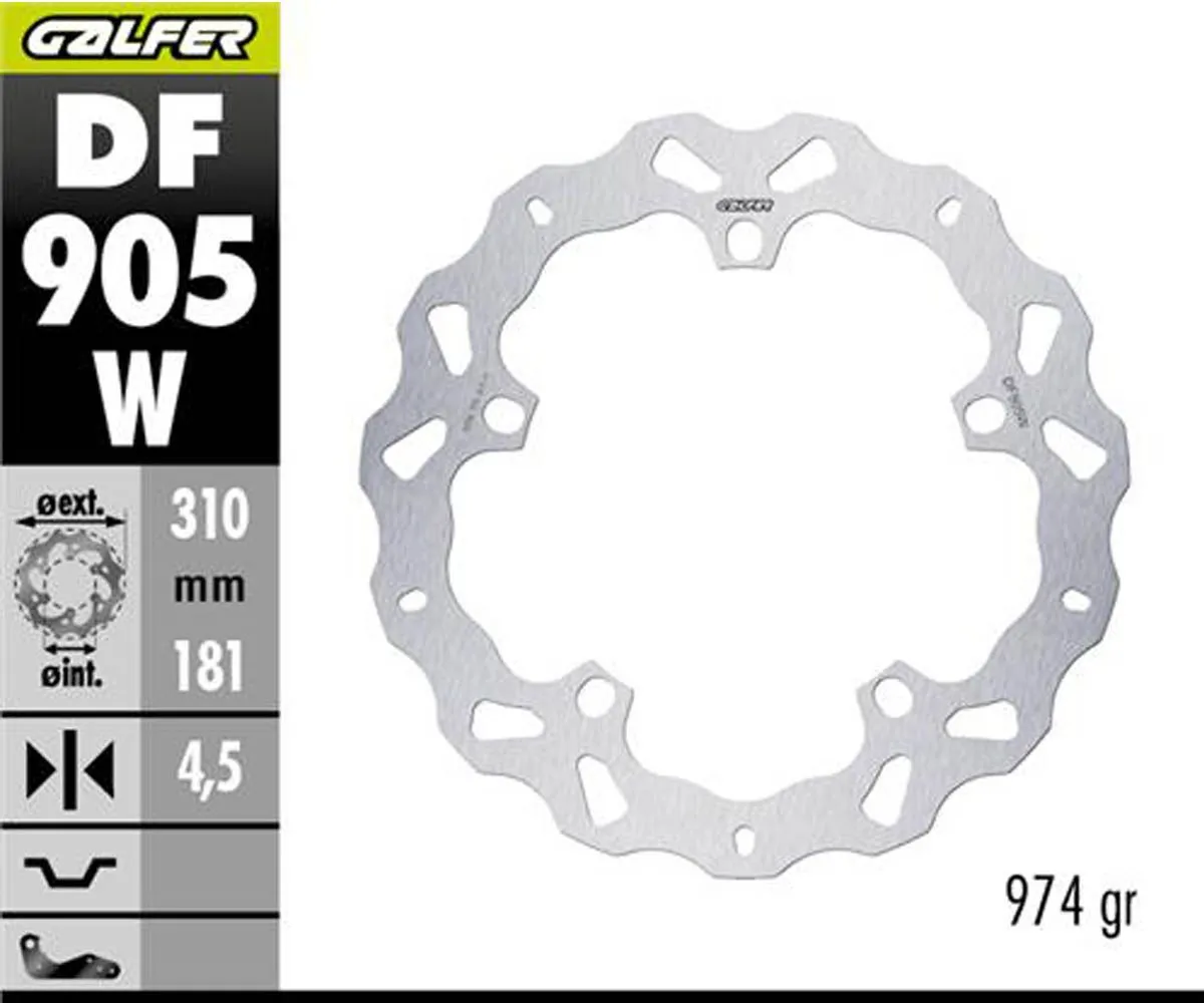 Galfer Disco Freno Anteriore Wave Fixed 310x4,5mm Bmw R 1300 Gs 2023 > 2025-DF905W-424599