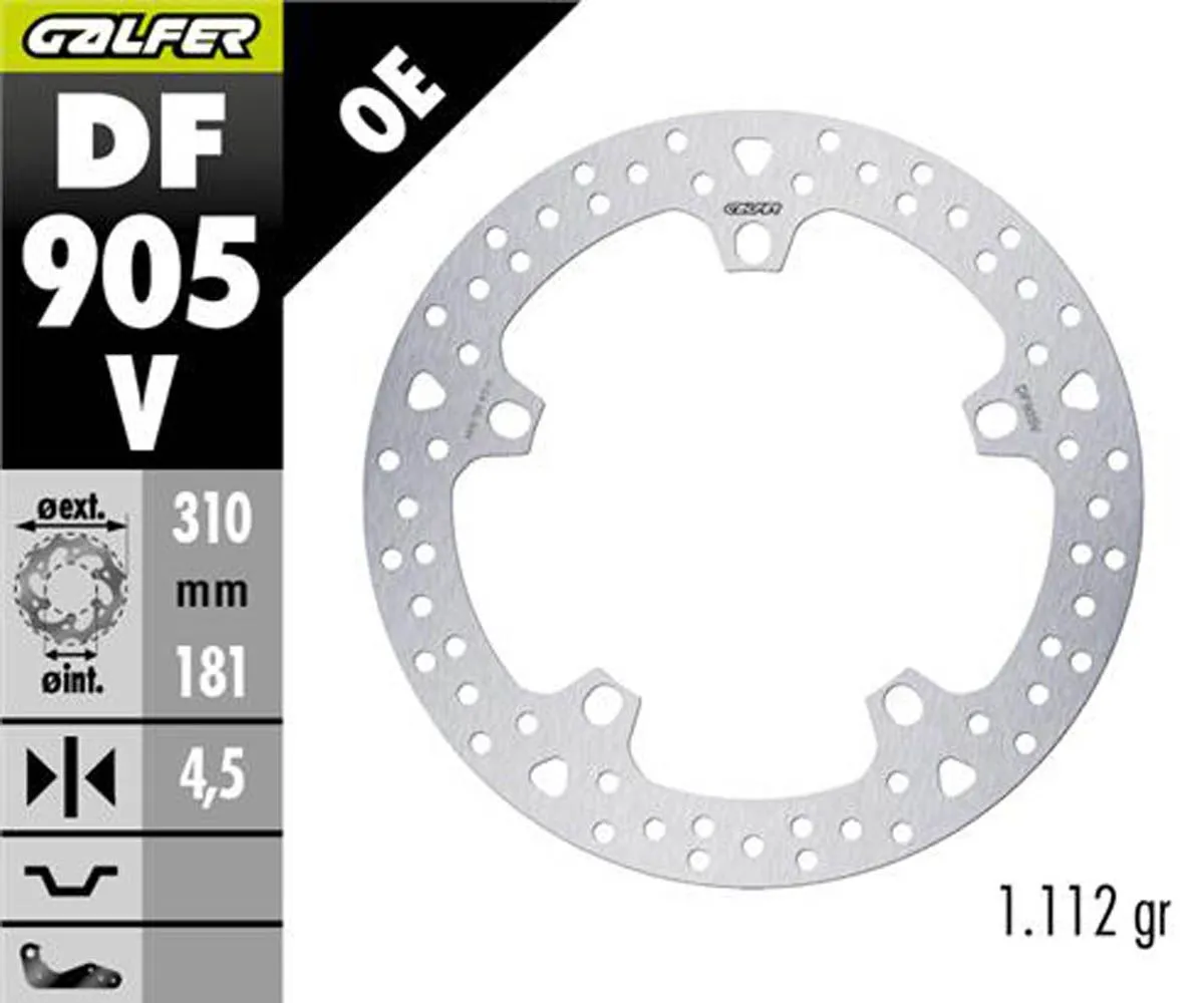 Galfer Disco Freno Anteriore Round Fixed 310x4,5mm Bmw R 1300 Gs 2023 > 2025-DF905V-424598