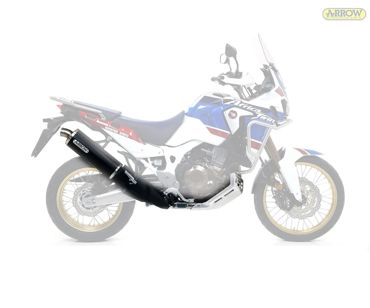 Terminale Scarico Arrow Maxi Race Honda Africa Twin Adv Spo Alluminio Dark 2018 > 2019-72621AON-250033