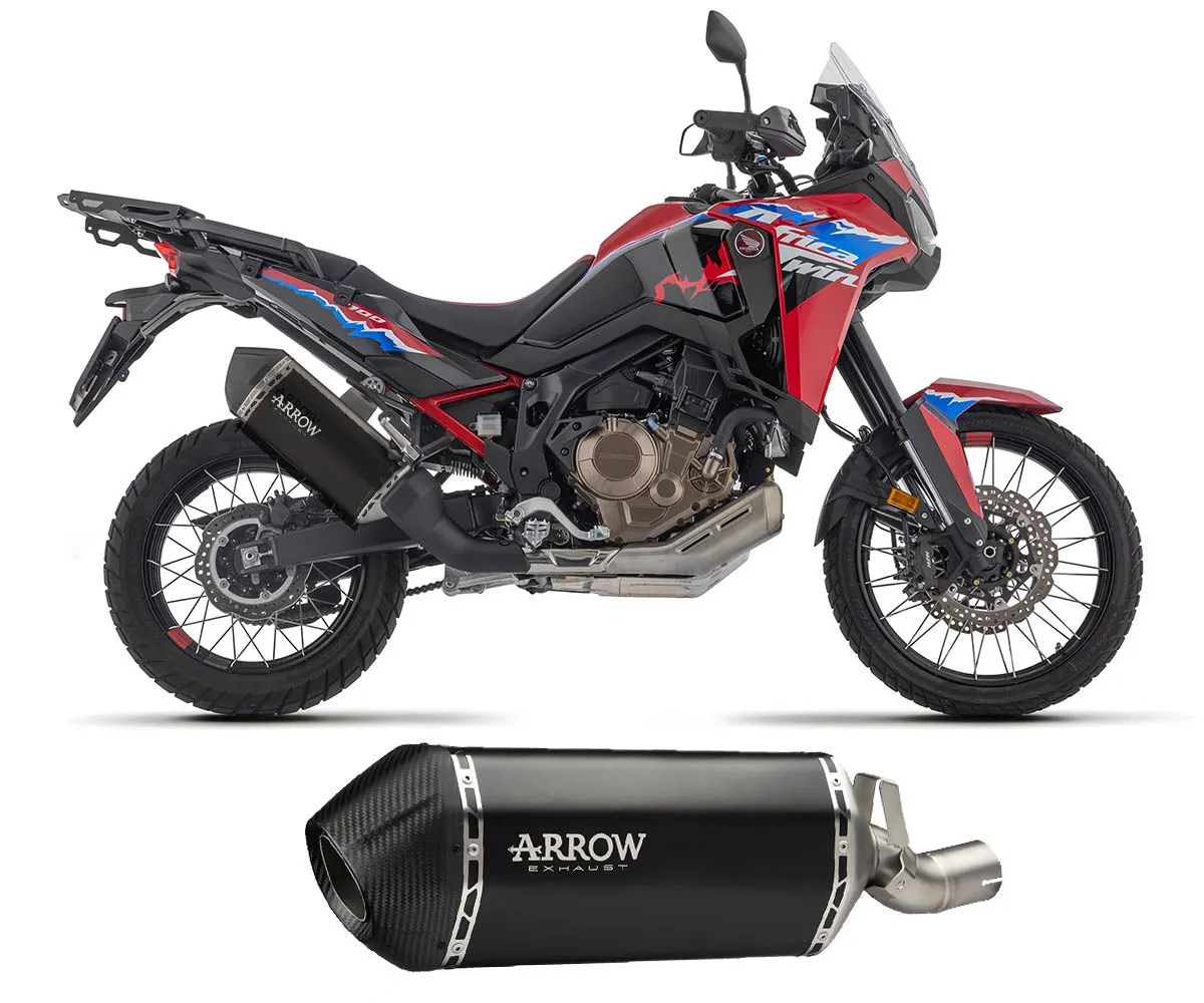 Terminale Di Scarico Sonora Racing Arrow Titanio Dark Fondello Carby Per Honda Africa Twin Crf 1100 L 2024-72012SKN-403627