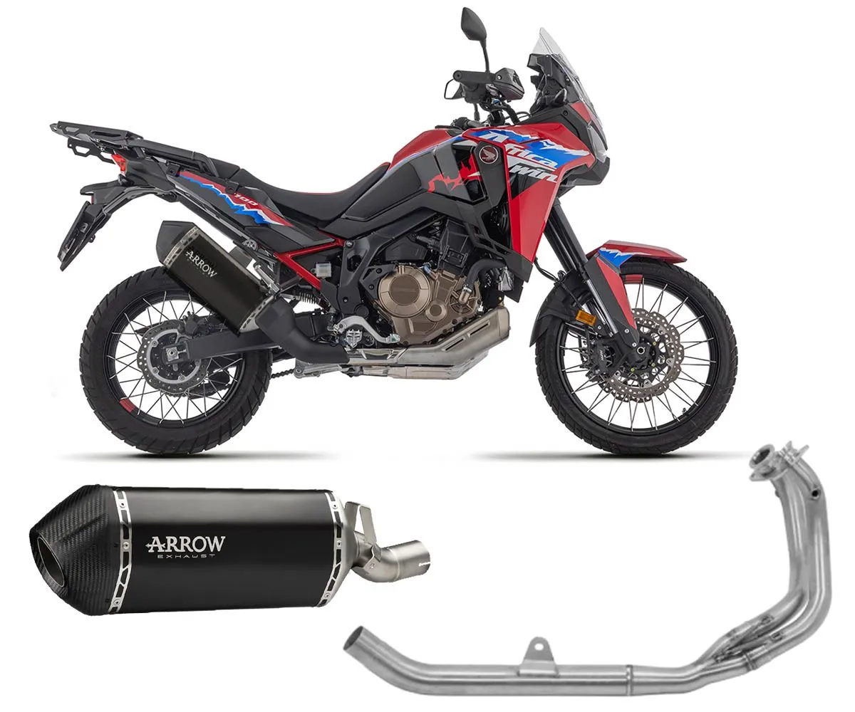 Impianto Di Scarico Completo Sonora Arrow Titanio Dark/inox Fondello Carby Per Honda Africa Twin Crf 1100 L 2024-72512SKN--72196PD-403631