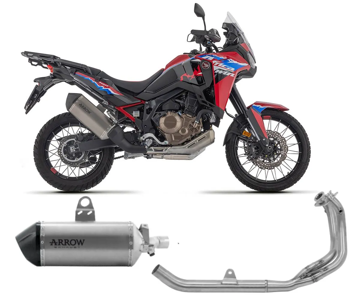 Impianto Di Scarico Completo Sonora Racing Arrow Titanio/inox Fondello Carby Per Honda Africa Twin Crf 1100 L 2024-72012SK--72196PD-403632