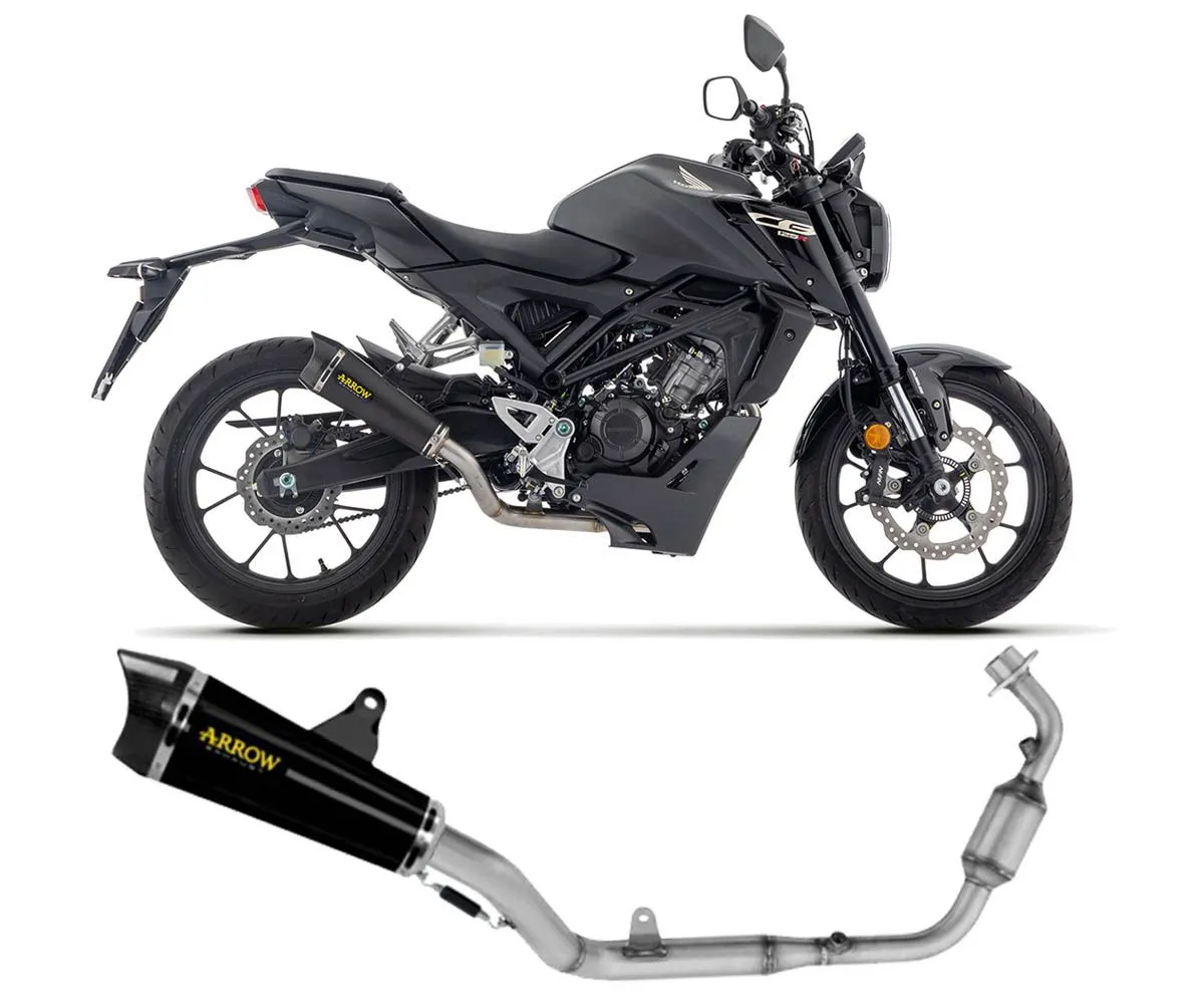 Scarico Completo Omologato Arrow X-kone "dark" Alluminio Honda Cb 125 R 2024.-51520XKN-415016