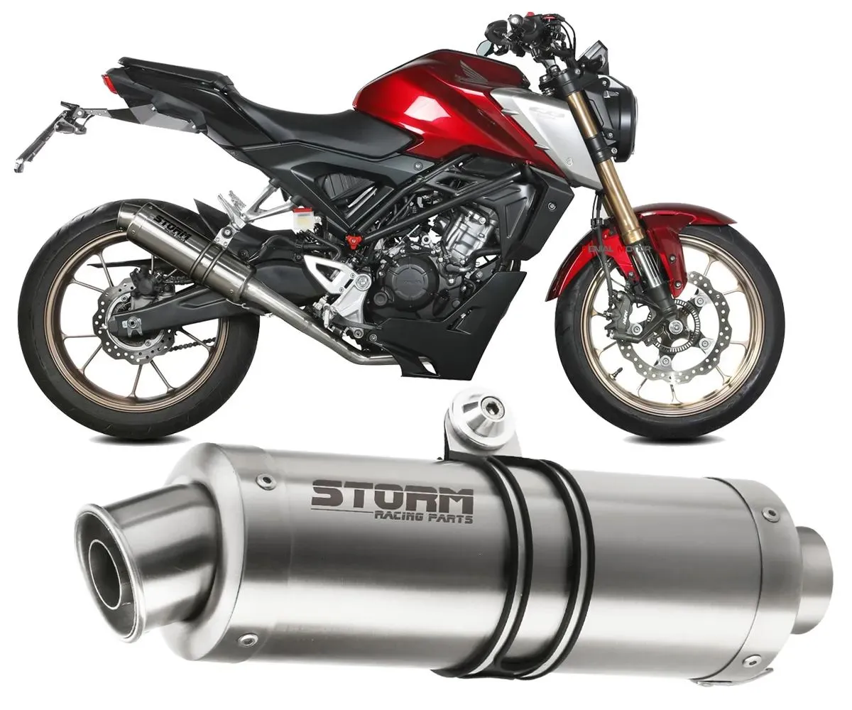 Scarico Completo Storm By Mivv Gp Acciaio Inox Per Honda Cb 125 R 2021 > 2023-74.H.077.LXS-249382