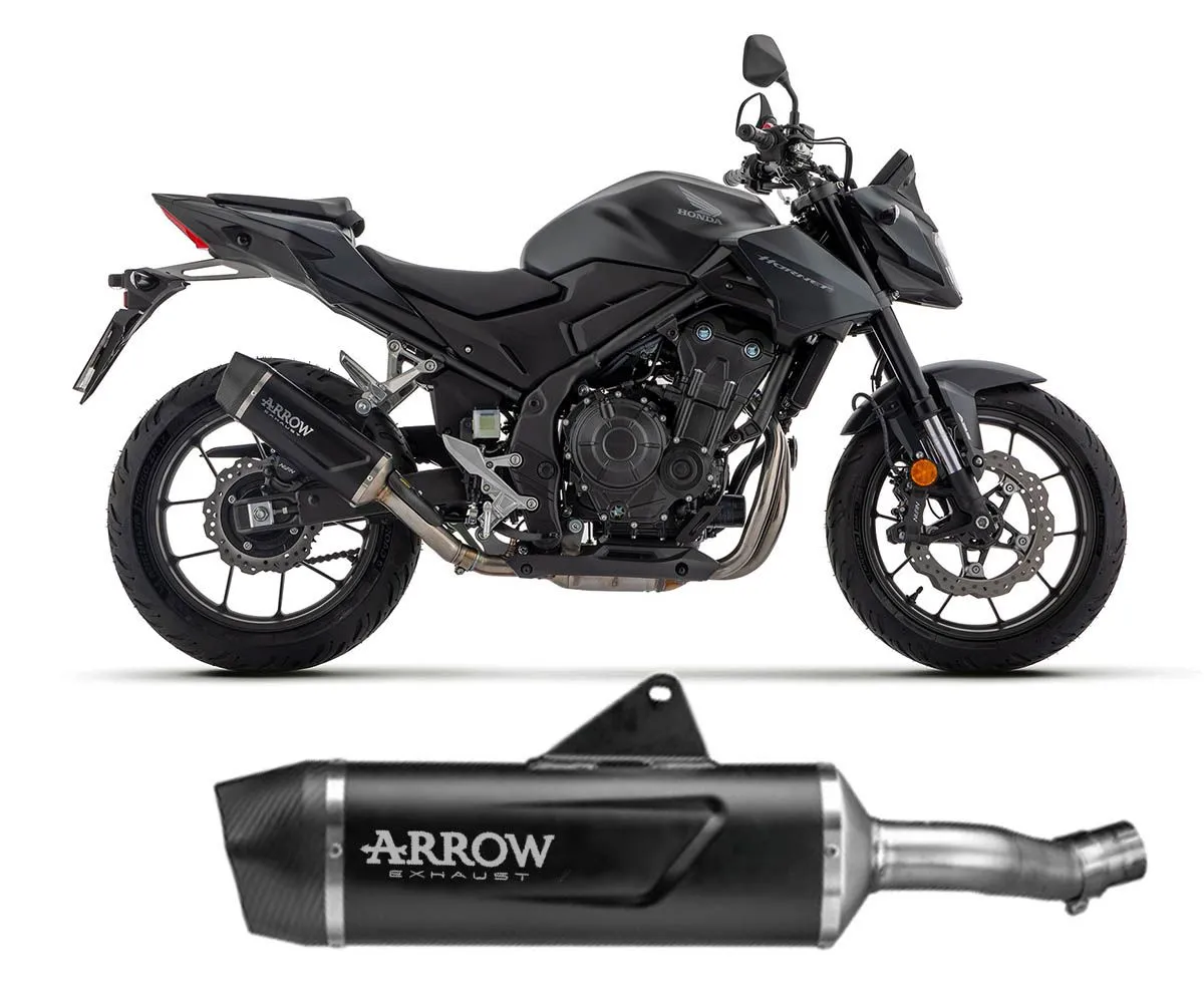 Terminale Scarico Arrow Indy Race Evo Alluminio Nero Honda Cb 500 Hornet 2024-71964AKN-403447