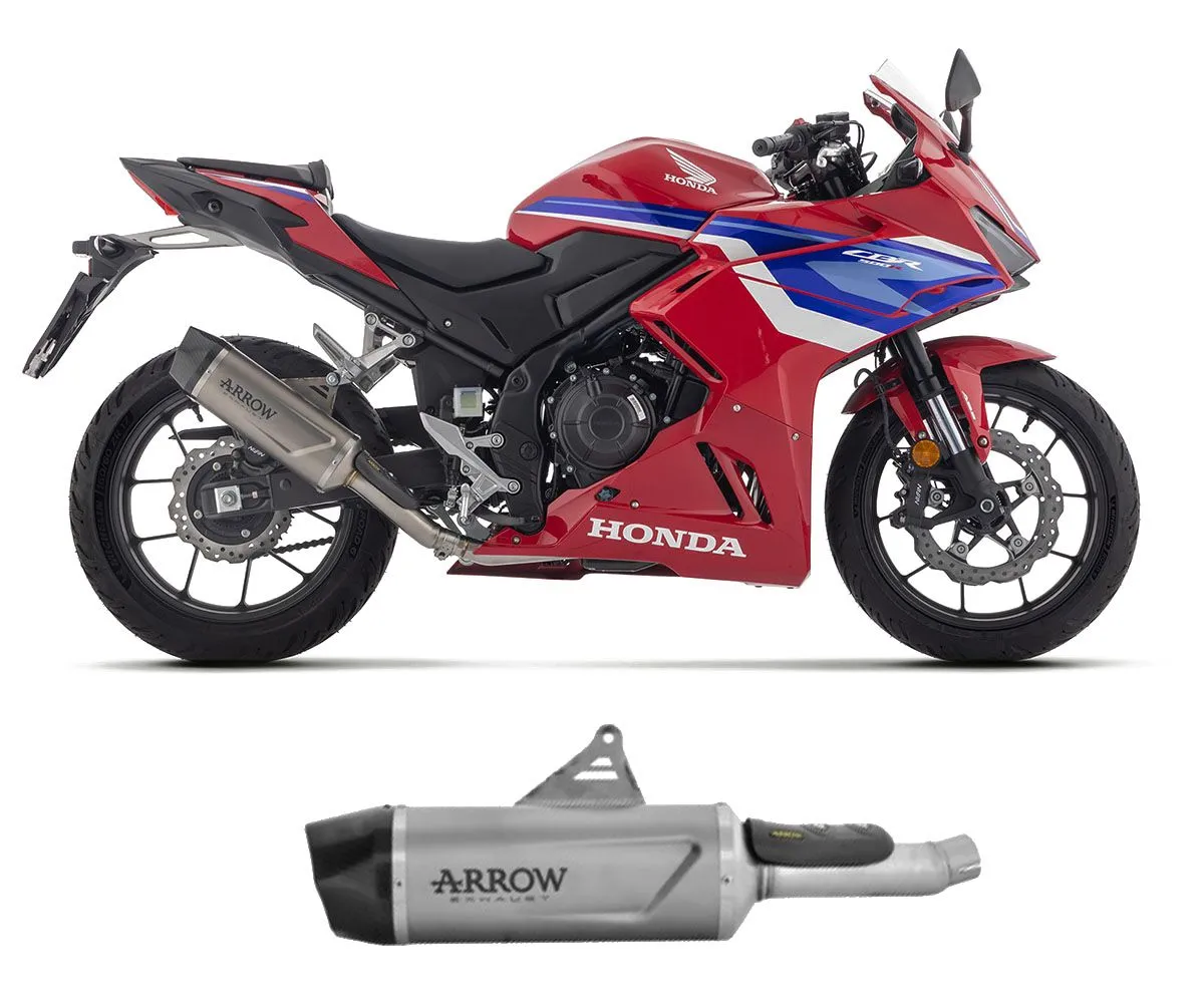 Terminale Arrow Indy Race Evo Titanio Fondello Carbonio Per Honda Cbr 500 R 2024.-71980PK-415162