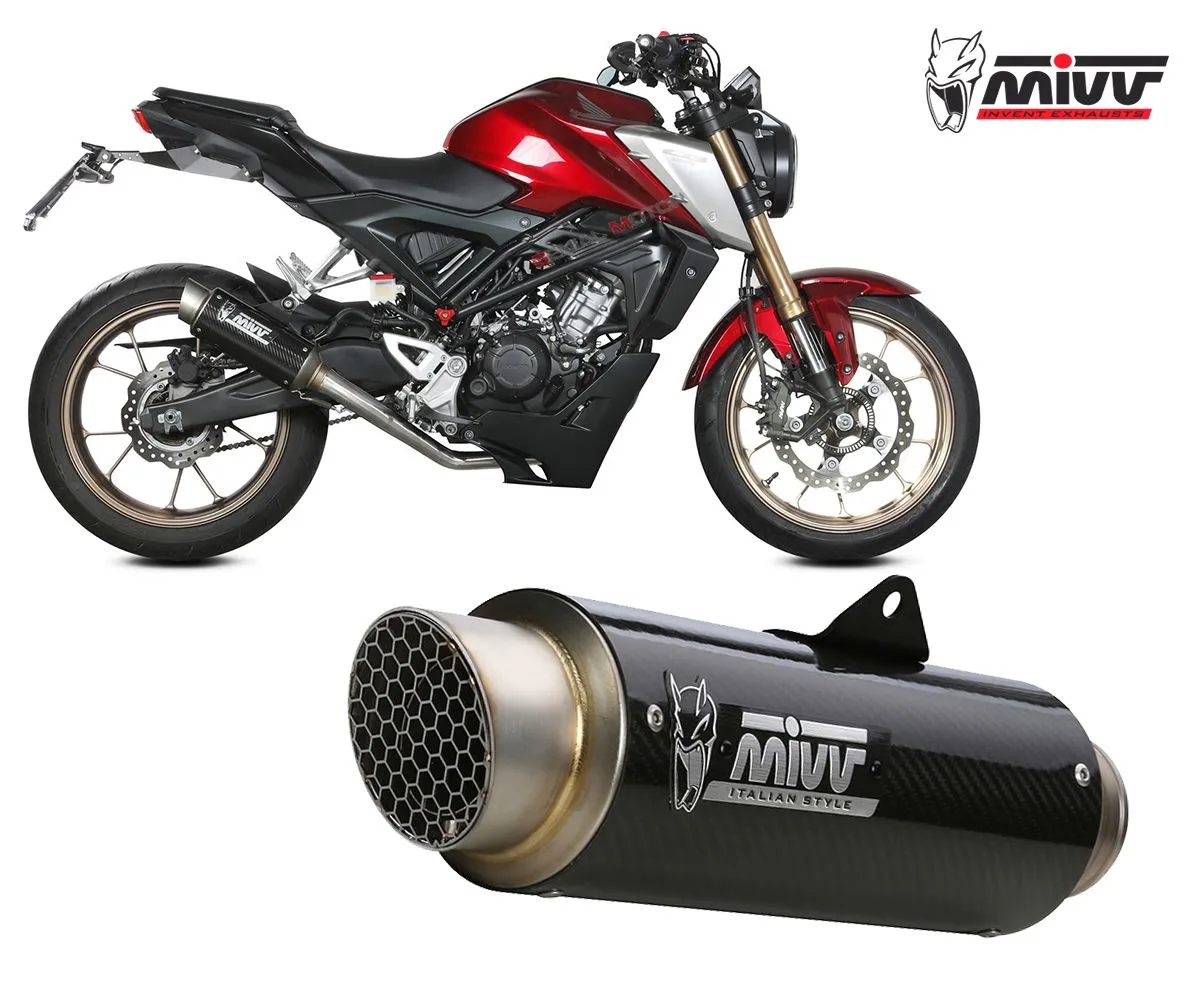 Scarico Completo Mivv Gp Pro Carbonio Alto Per Honda Cb 125 R 2021 > 2024-H.077.L2P-249473