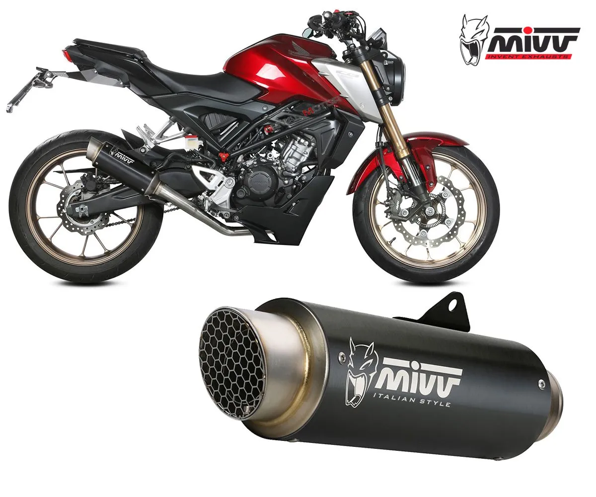 Scarico Completo Mivv Gp Pro Black Inox Nero Alto Per Honda Cb 125 R 2021 > 2024-H.077.LXBP-249475