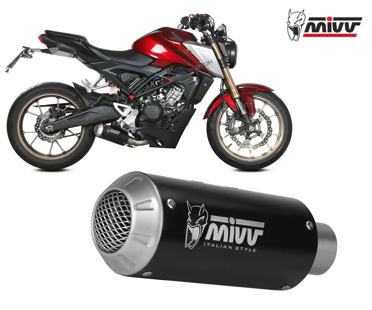 Scarico Completo Mivv Mk3 Black Inox Nero Per Honda Cb 125 R 2021 > 2024-H.078.SM3B-249471