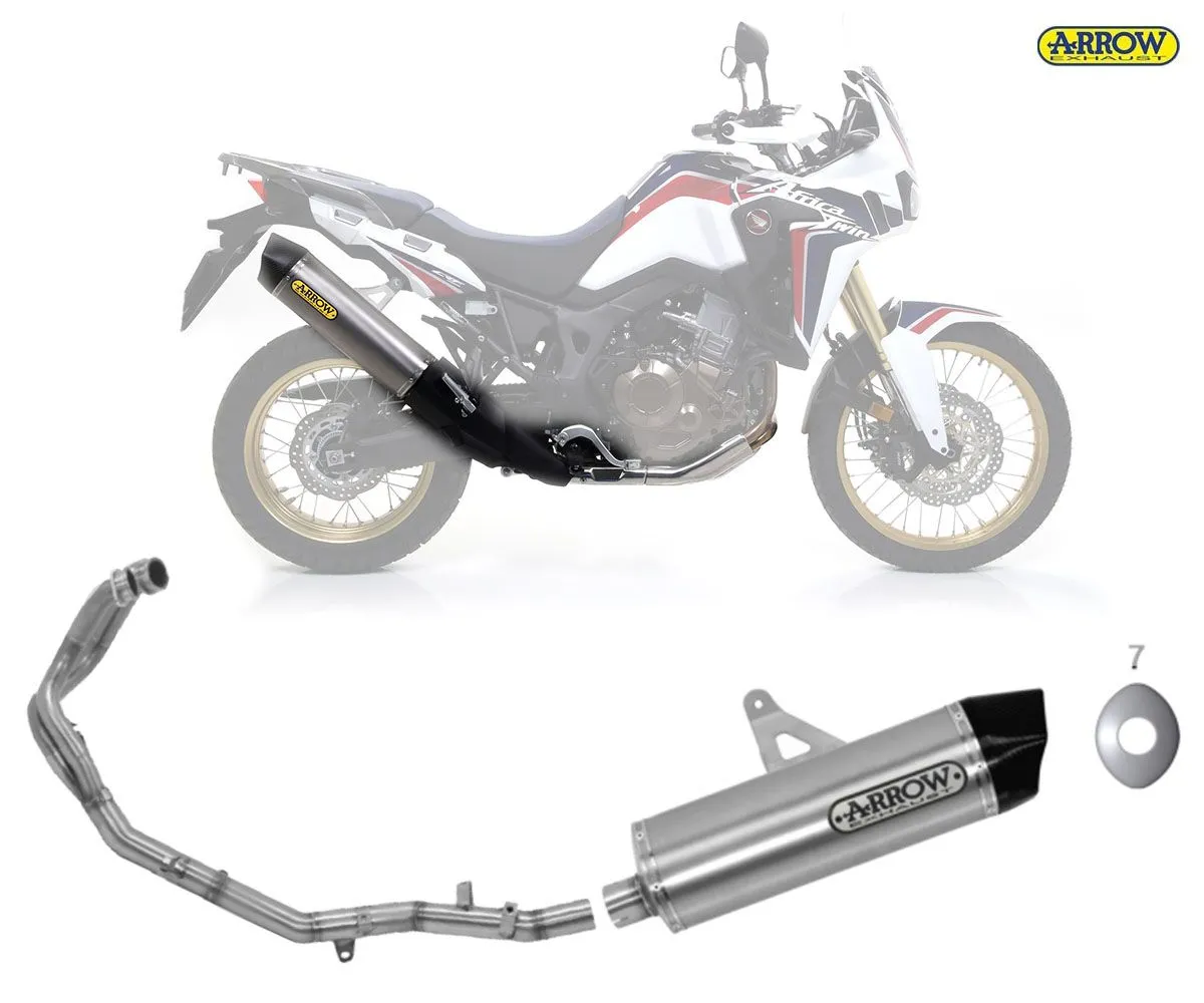 Scarico Completo Racing Arrow Maxi Race Honda Crf 1000l Africa Twin Alluminio/inox 2016 > 2019-72621AK--72129PD-250045