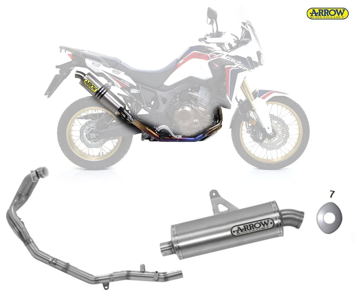 Scarico Completo Racing Arrow Maxi Race Per Honda Crf 1000l Alluminio/inox 2016 > 2019-72621AO--72129PD-250051