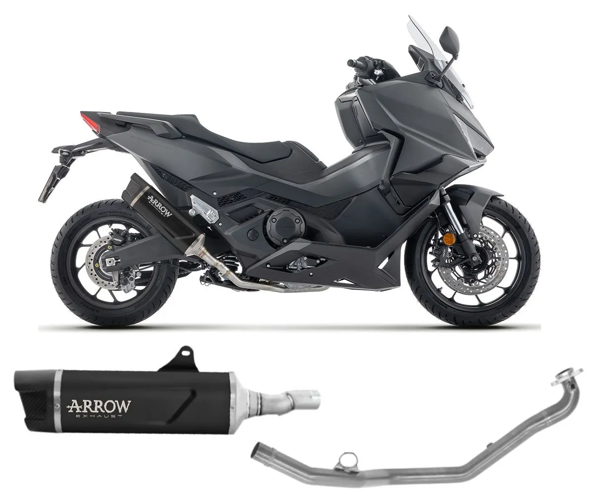 Impianto Di Scarico Completo Arrow Indy Race Evo Long Version Titanio Dark Per Honda Forza 750 2025-73523AKN--73022MI-425436